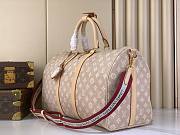 LV Travels With Grace Coddington Keepall Bandouliere 45 Meowgram M25787 - 45x27x20cm - 4
