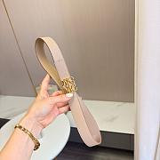 Loewe Reversible Anagram Belt In Supple Grained Calfskin 2.8cm Beige Gold - 3