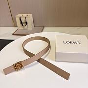 Loewe Reversible Anagram Belt In Supple Grained Calfskin 2.8cm Beige Gold - 4