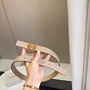 Loewe Reversible Anagram Belt In Supple Grained Calfskin 2.8cm Beige Gold - 6