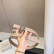 Loewe Reversible Anagram Belt In Supple Grained Calfskin 2.8cm Beige Silver - 3
