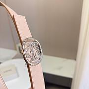 Loewe Anagram Reversible Leather Belt 2.8cm Beige Silver - 6