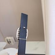 Loewe Anagram Reversible Leather Belt 2.8cm Black Silver - 6
