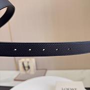 Loewe Anagram Reversible Leather Belt 2.8cm Black Silver - 4
