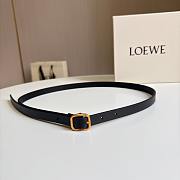 Loewe Rounded Soft Belt In Classic Calfskin 1.5cm Black Gold - 1