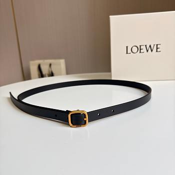 Loewe Rounded Soft Belt In Classic Calfskin 1.5cm Black Gold
