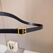 Loewe Rounded Soft Belt In Classic Calfskin 1.5cm Black Gold - 5