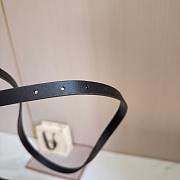 Loewe Rounded Soft Belt In Classic Calfskin 1.5cm Black Gold - 4