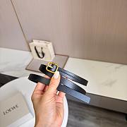 Loewe Rounded Soft Belt In Classic Calfskin 1.5cm Black Gold - 2