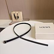 Loewe Rounded Soft Belt In Classic Calfskin 1.5cm Black Silver - 6