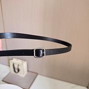 Loewe Rounded Soft Belt In Classic Calfskin 1.5cm Black Silver - 4
