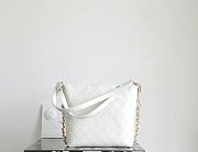 Chanel Large Backpack Calfskin Gold Tone Metal White - 33.5x28x10.5cm - 2