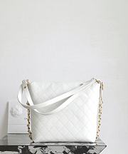 Chanel Large Backpack Calfskin Gold Tone Metal White - 33.5x28x10.5cm - 6