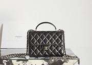 Chanel Backpack Shiny Lambskin & Gold Tone Metal Black - 23x18x6cm - 1