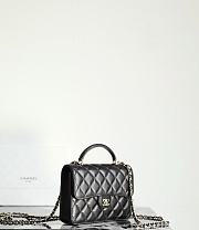 Chanel Backpack Shiny Lambskin & Gold Tone Metal Black - 23x18x6cm - 6
