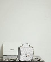 Chanel Backpack Shiny Lambskin & Gold Tone Metal Gray - 23x18x6cm - 4