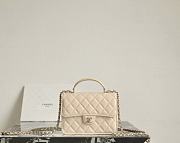 Chanel Backpack Shiny Lambskin & Gold Tone Metal Beige - 23x18x6cm - 5