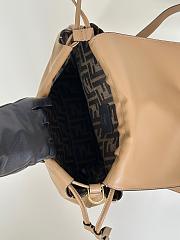 Fendi Backpack Leather Cappuccino Beige - 26x23x12cm - 6
