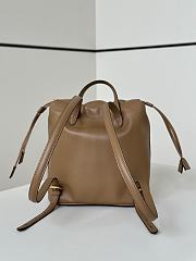 Fendi Backpack Leather Cappuccino Beige - 26x23x12cm - 4