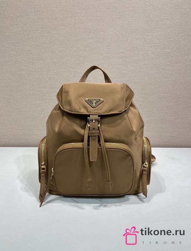Prada Small Re Nylon Backpack 1BZ081 Brown - 29x24.5x12cm - 1