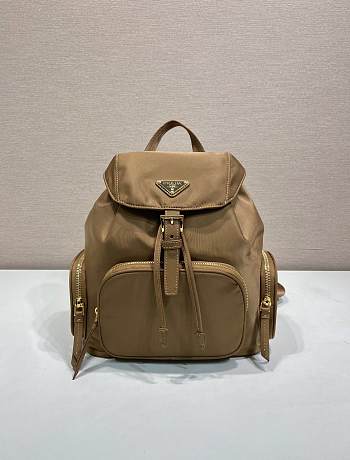 Prada Small Re Nylon Backpack 1BZ081 Brown - 29x24.5x12cm