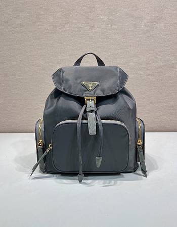 Prada Small Re Nylon Backpack 1BZ081 Gray - 29x24.5x12cm