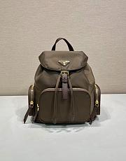 Prada Small Re Nylon Backpack 1BZ081 Dark Brown - 29x24.5x12cm - 1