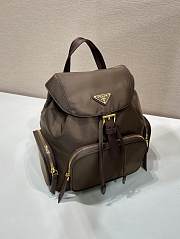 Prada Small Re Nylon Backpack 1BZ081 Dark Brown - 29x24.5x12cm - 2