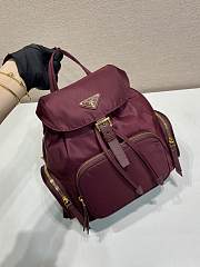Prada Small Re Nylon Backpack 1BZ081 Burgundy - 29x24.5x12cm - 5