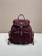 Prada Small Re Nylon Backpack 1BZ081 Burgundy - 29x24.5x12cm - 2