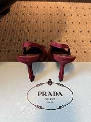 Prada Suede Slingback Pumps 1I901M 75mm Burgundy - 3