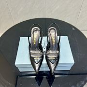 Prada Patent Slingback Pumps 1I901M 75mm Black - 6