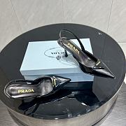 Prada Patent Slingback Pumps 1I901M 75mm Black - 3