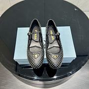 Prada Ballerinas With Studded Leather Black  - 1