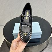 Prada Ballerinas With Studded Leather Black  - 6