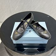 Prada Ballerinas With Studded Leather Black  - 5