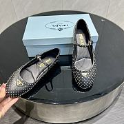 Prada Ballerinas With Studded Leather Black  - 2
