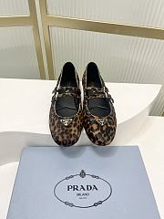 Prada Printed Leather Ballerinas Honey 1F794N - 1