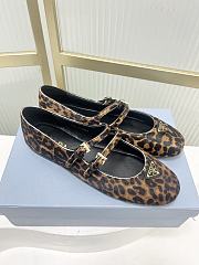 Prada Printed Leather Ballerinas Honey 1F794N - 5