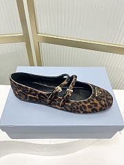 Prada Printed Leather Ballerinas Honey 1F794N - 4