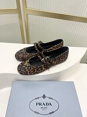 Prada Printed Leather Ballerinas Honey 1F794N - 2