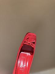 Christian Louboutin Cassia Nodo 100mm Pumps Velvet Red - 6