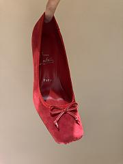 Christian Louboutin Cassia Nodo 100mm Pumps Velvet Red - 5