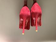 Christian Louboutin Cassia Nodo 100mm Pumps Velvet Red - 3