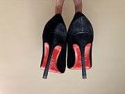 Christian Louboutin Cassia Nodo 100mm Pumps Velvet Black - 6