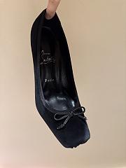 Christian Louboutin Cassia Nodo 100mm Pumps Velvet Black - 5