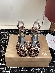 Christian Louboutin Supramariza 130mm Leopard-Print Satin - 1
