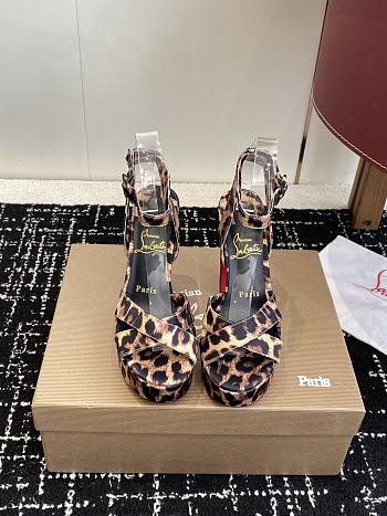 Christian Louboutin Supramariza 130mm Leopard-Print Satin