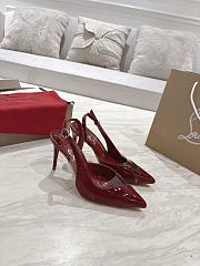 Christian Louboutin Slingback Sandals 8.5cm PVC Patent Red  - 2