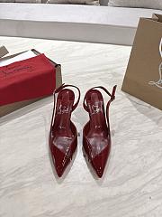 Christian Louboutin Slingback Sandals 8.5cm PVC Patent Red  - 4